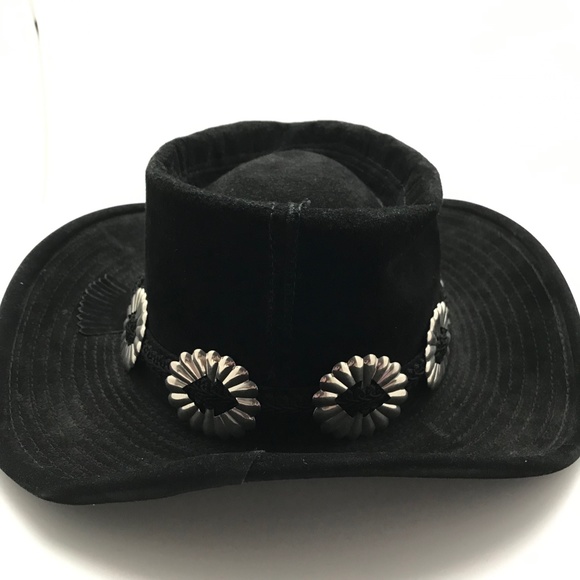 Henschel Black Suede Cowgirl Hat with Concho Band - Medium main image 5